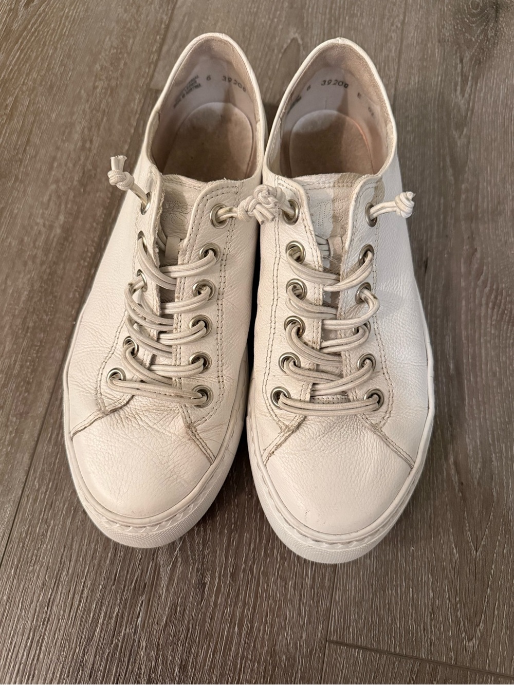 Paul Green White Leather Hadley Sneakers Size 9 - Picture 5 of 9